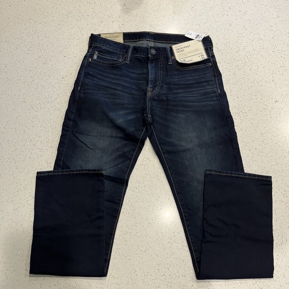 Abercrombie & Fitch Denim - Abercrombie & Fitch Denim Jogger Jeans Womens 30/32 Blue Stretch NWT